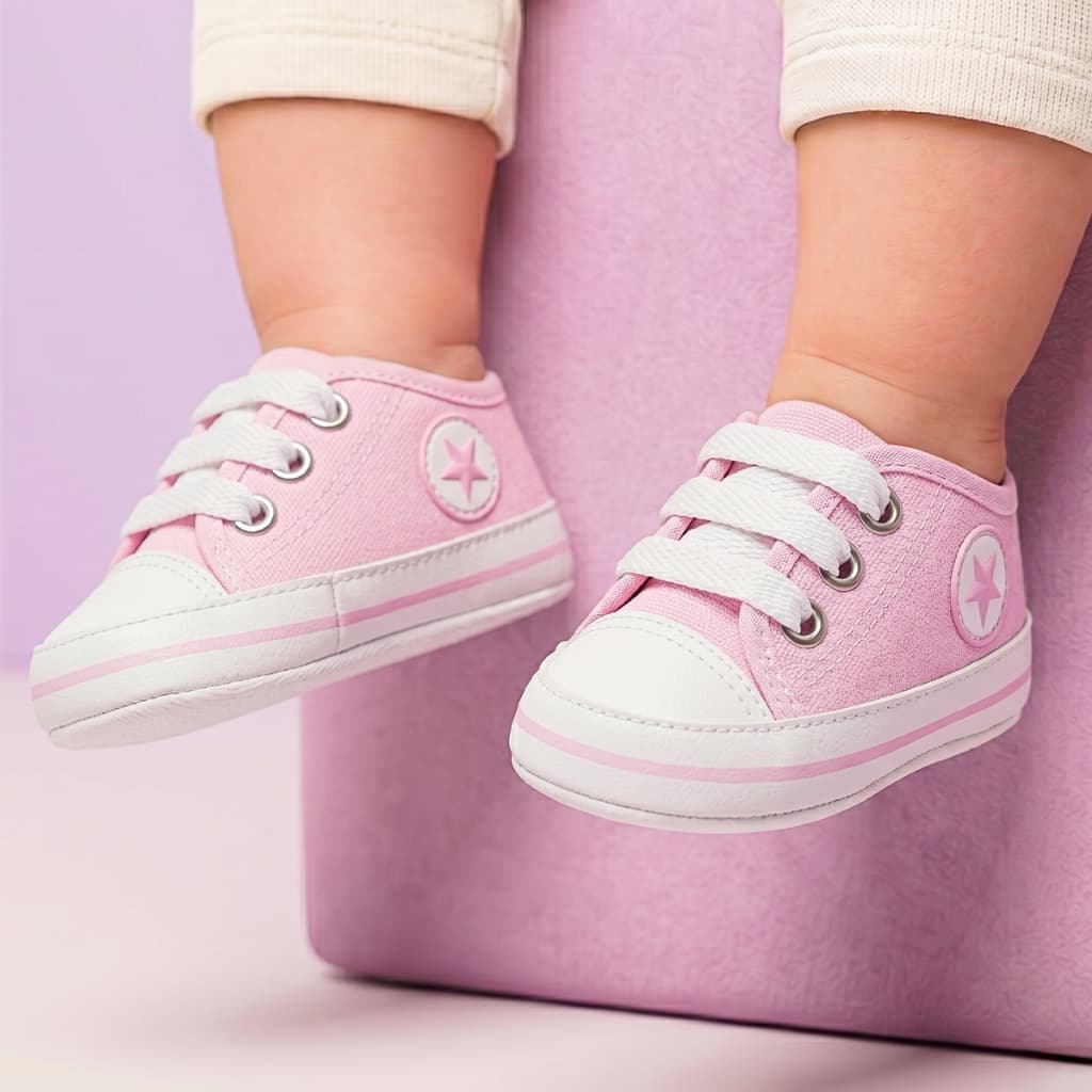 Tênis Bebê Casual Para Menina Recém Nascida Confortável E Macio PROMOÇÃO
