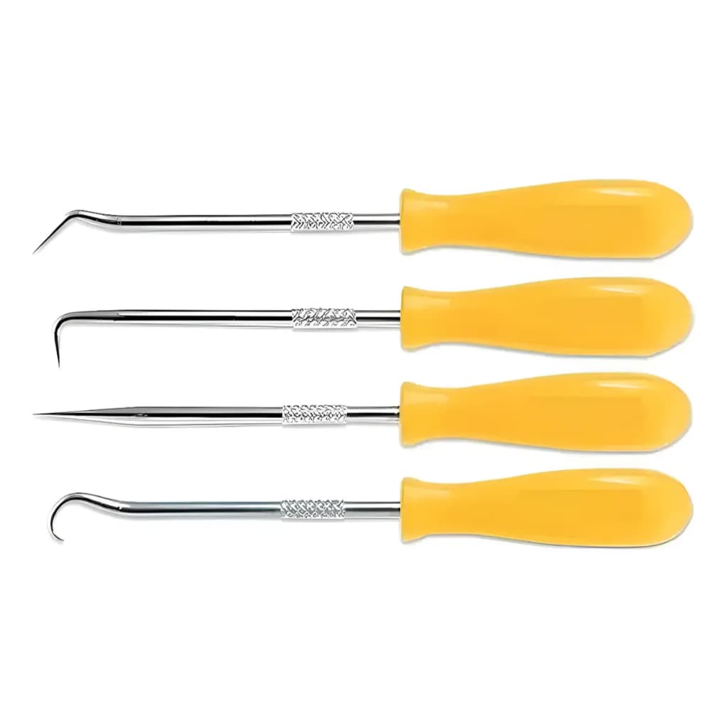 kit 4 chave espatula oring p/ aneis de vedação e retentores gancho saca remoção retentor mecanica