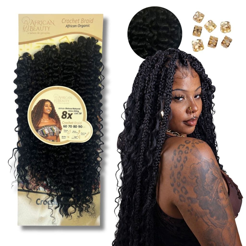 Cabelo Crochet Braid Longo E Macio 90cm 320g Para Tranças African Beauty