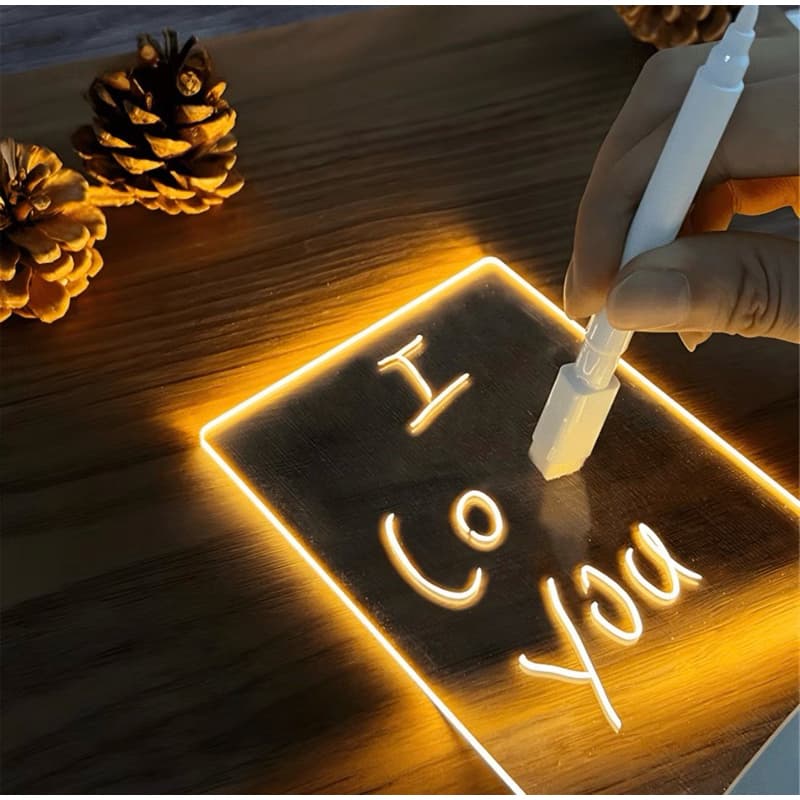 Luminária Led 3d Escrever Lousa com Caneta 7 Cores