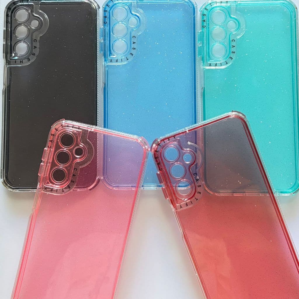 Capa Capinha Com Glitter Para Samsung A25/A26/A30S/A32 4G/A36/A37/A55/A57 Case Anti-Impacto Com Brilho