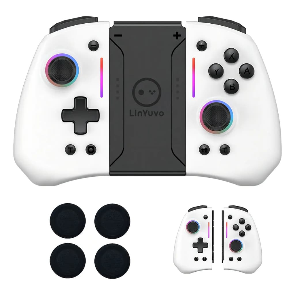 Lin Yuvo KS42 Switch joy con controlador compatível com nintendo switch oled/Lite turbo programável/vibração/efeito Hall