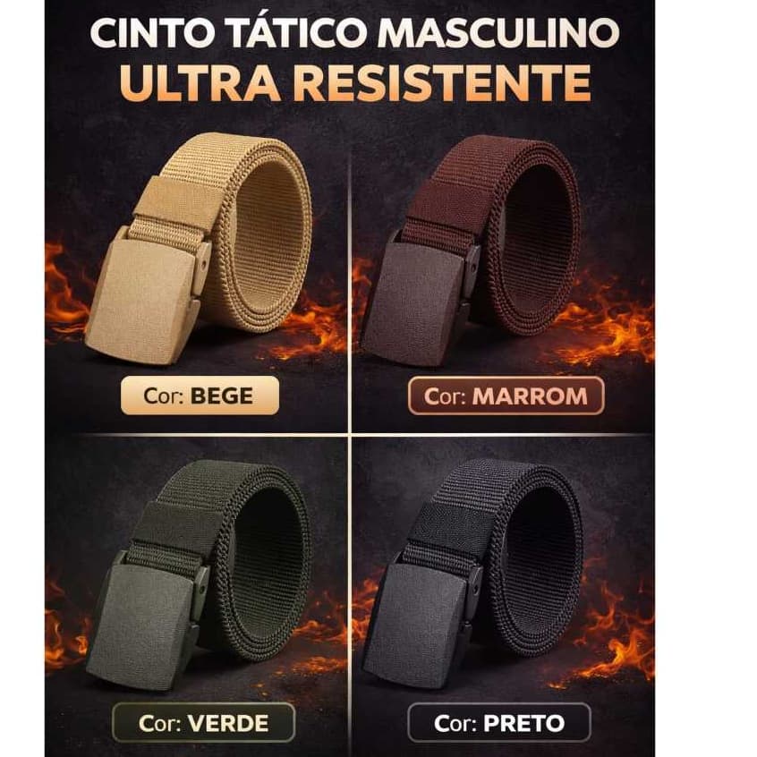 Cintos Modernos Maculinos Resistentes Preto, Verde, Bege e Marrom Estiloso