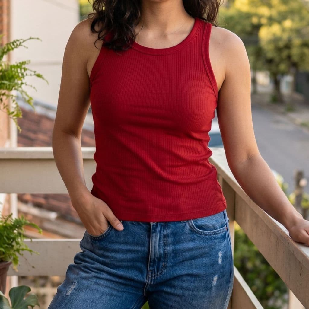 Camisetas Regatas Básica Dia Dia Femininas Ribana Versátil Premium Canelada Reforçada Blusinha