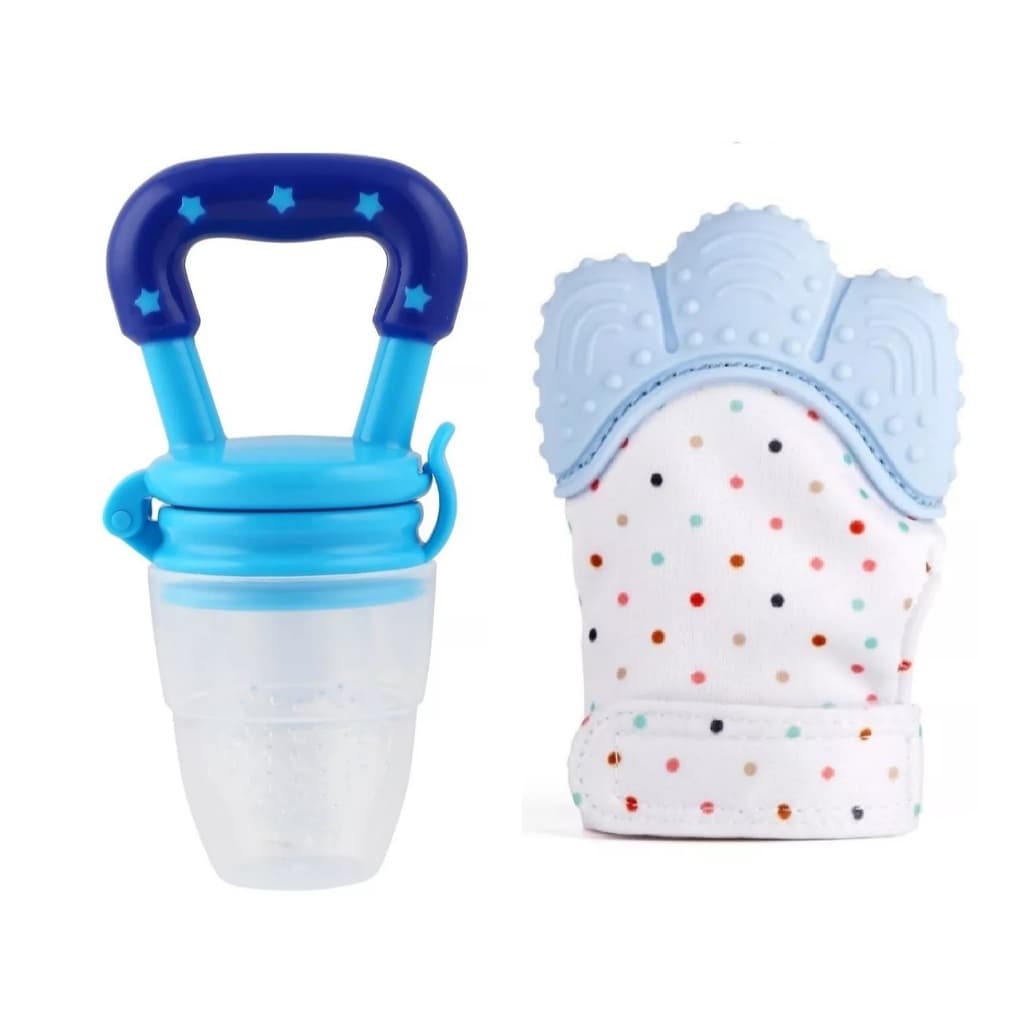 Kit 1 Luva Mordedora + 1 Chupeta Alimentadora iniciar alimentação