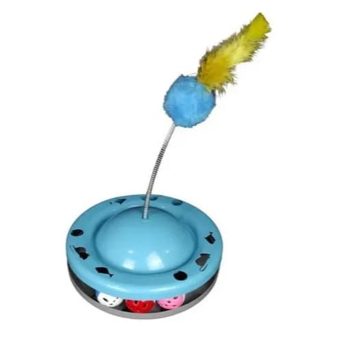 Brinquedo Para Gatos Cat Labamba Cor Azul Bolinha Barulho