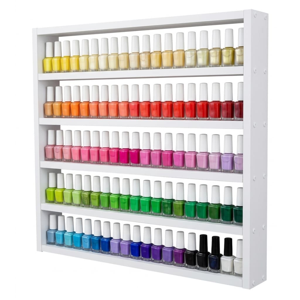 Expositor de esmalte 5 Prateleiras 200 Esmaltes 60x60 Grande