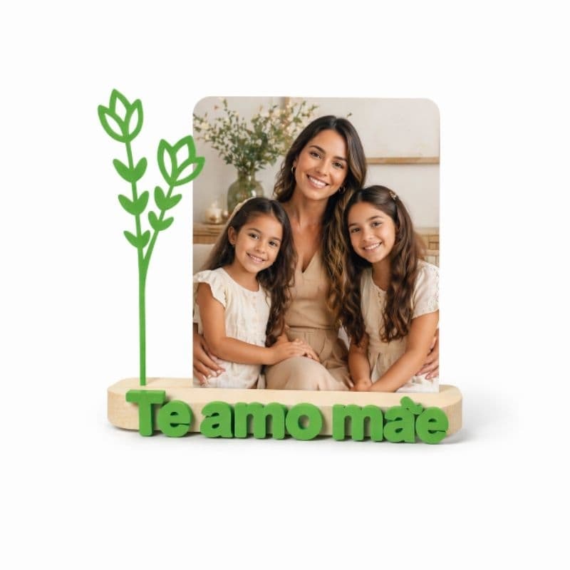 Porta-Retrato Personalizado “Te Amo Mãe” – Presente Emocionante e Exclusivo para o Dia das Mães
