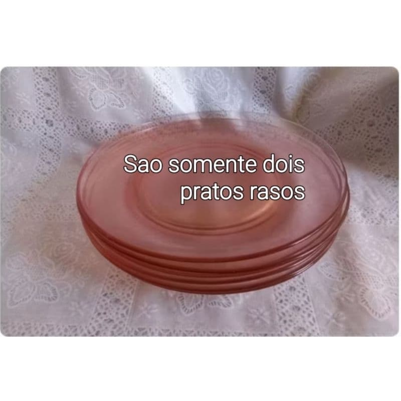 2 pratos antigo raso duralex rose (my36)