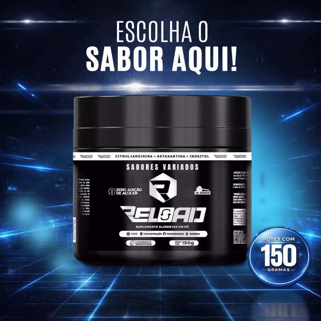 Suplemento Reload 150g Performance Drink Escolha Seu Sabor