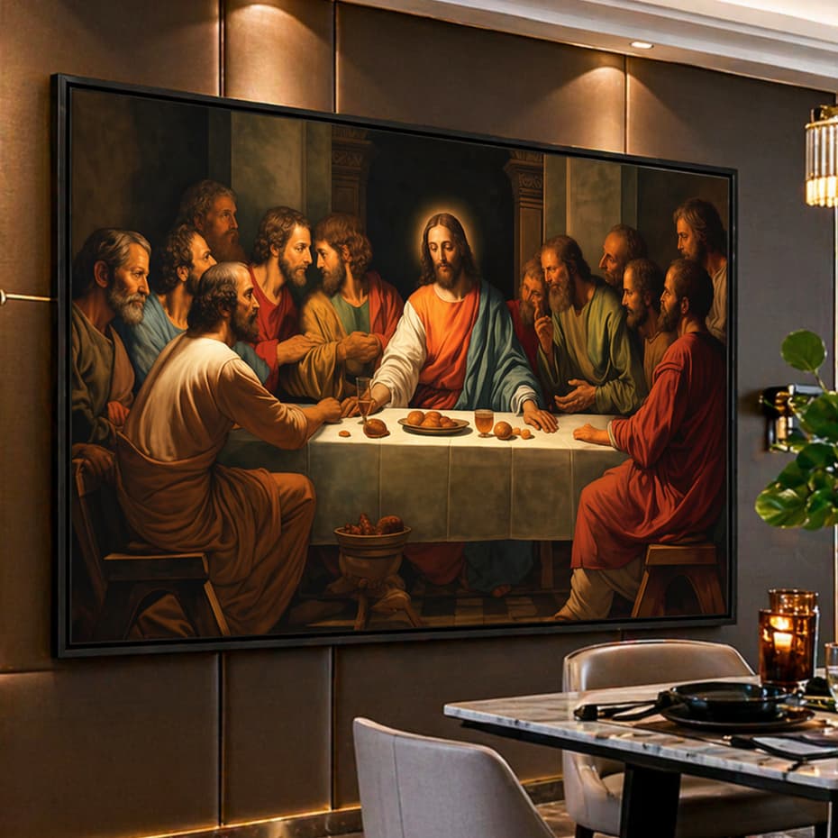 Quadro Decorativo de Jesus Salvação Eterna Religioso Peça Única Quarto Decoração