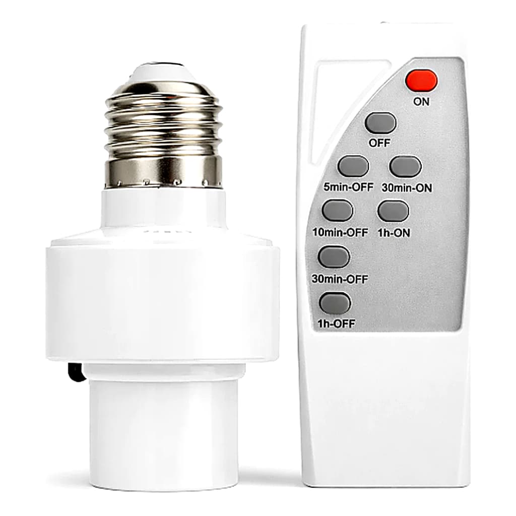 Bocal De Lâmpada Inteligente Com Controle Remoto e Timer - Apaga a luz sem fio