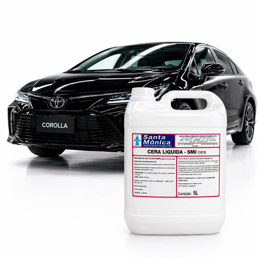 Cera Líquida SM 5L Santa Mônica | Brilho Intenso Proteção Impermeabilização Acabamento Profissional