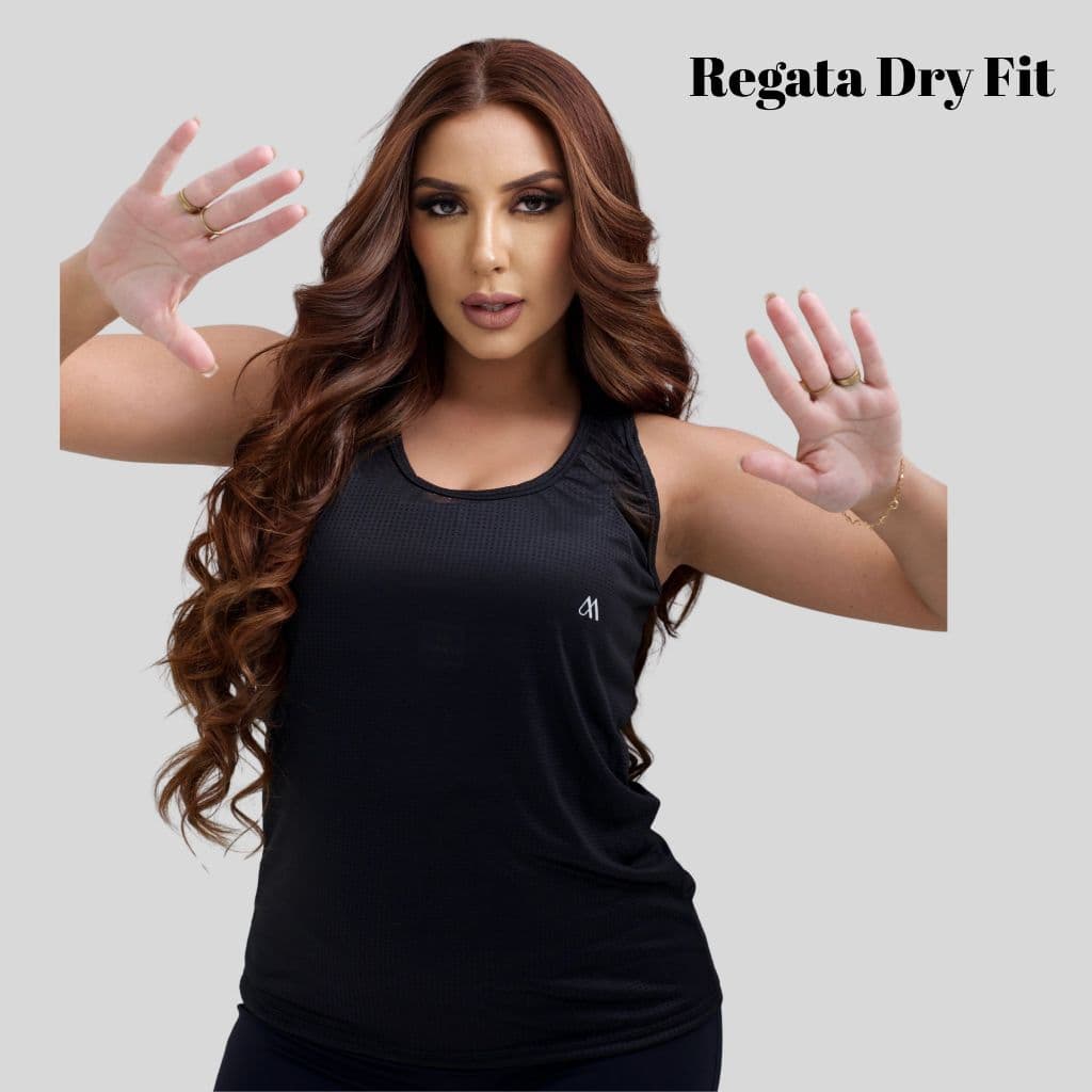 Regata Feminina Costas Nadador Dry Fit Furadinho