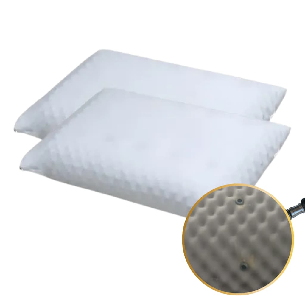 KIT 2 Travesseiro MAGNÉTICO ALTO Ortopedico Infravermelho Espuma Massageador Anatomico