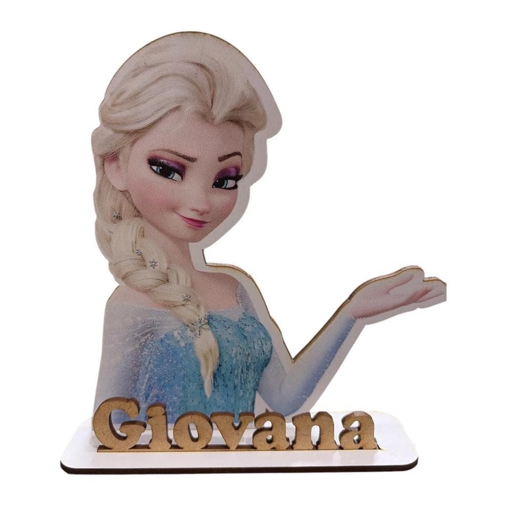 Centro De Mesa Frozen Com Nome 10 Unidades