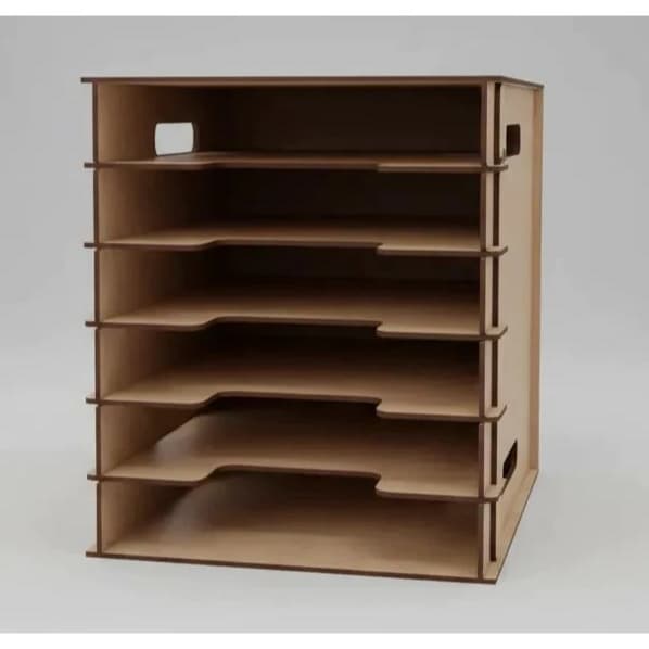 Organizador de Mesa MDF Porta Documentos | Prateleira para Papel Escritório