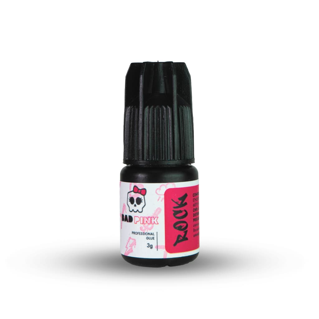 Cola Extensão de Cílios Profissional Preta Secagem Ágil 3g Premium -ROCK-BAD PINK