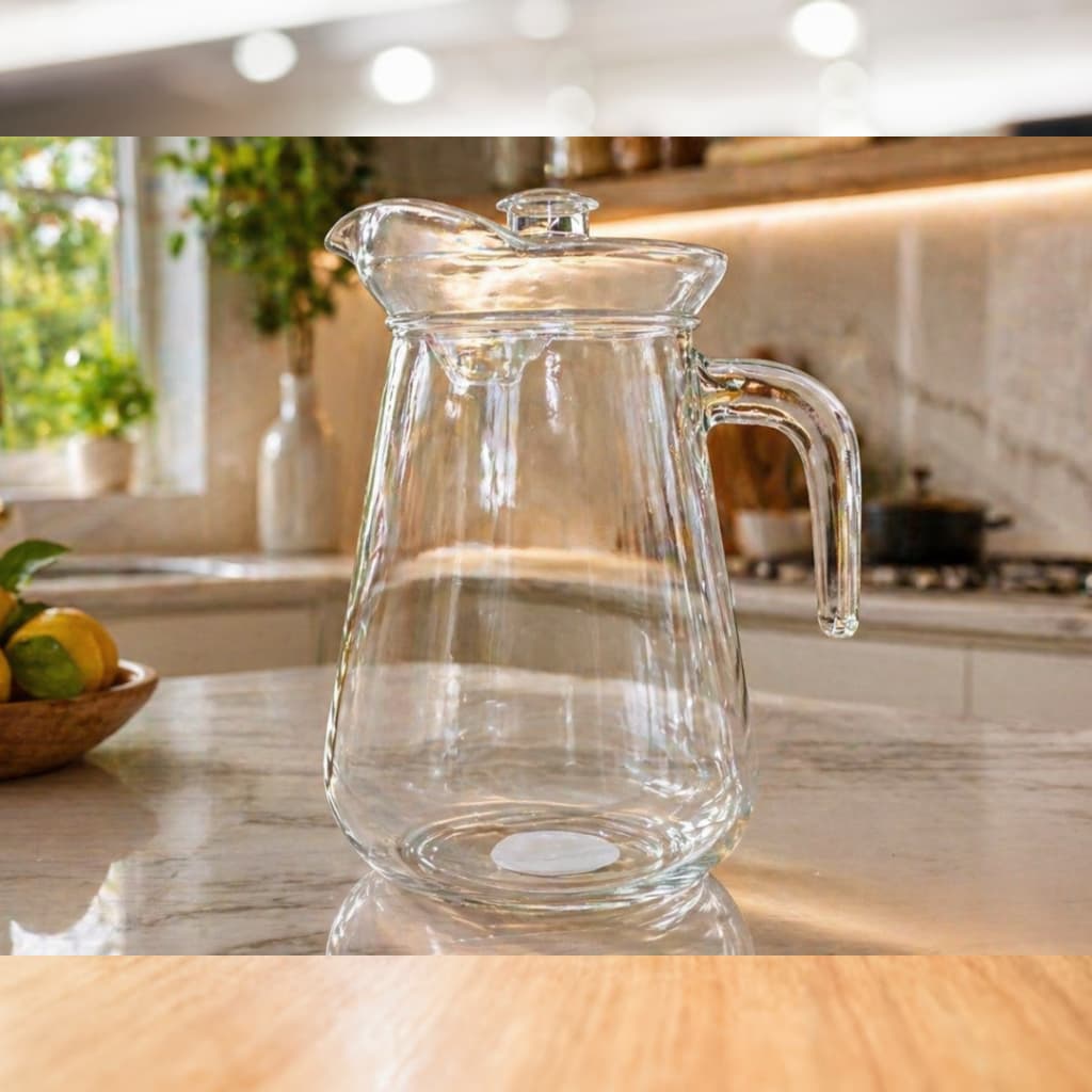 Jarra De Suco 1,3 Litros Vidro Para água Suco com Tampa - L' hermitage