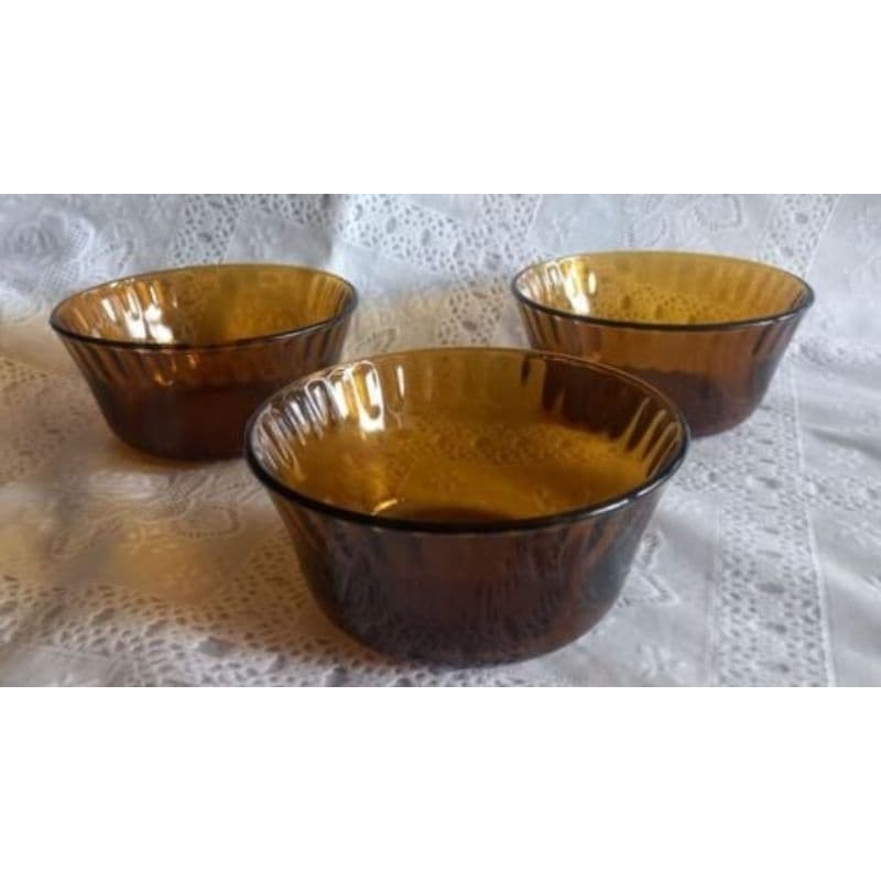 3 taças de sobremesa marinex âmbar