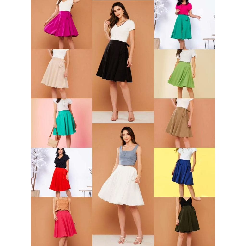 Saia Rodada Moda Modesta Modelo Envelope Midi Gode Moda Evangelica Com Forro