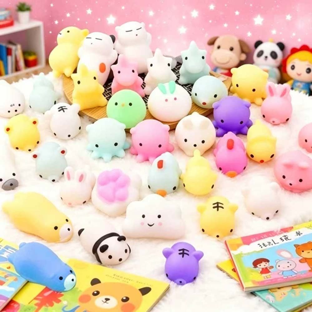 KIT 10/20/30 PCS Squishy Mochi Brinquedos Macios de Apertar – Super Divertido!