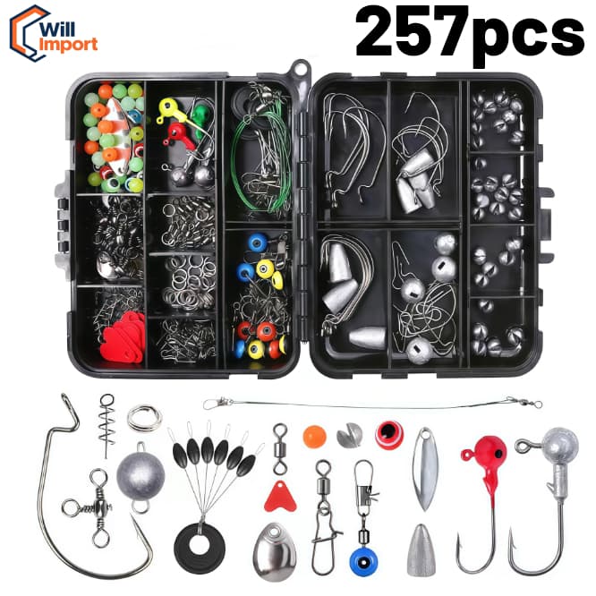 Girador com Snap - kit com 140/257 girador com snap para pesca sea fishing rock fishing set box