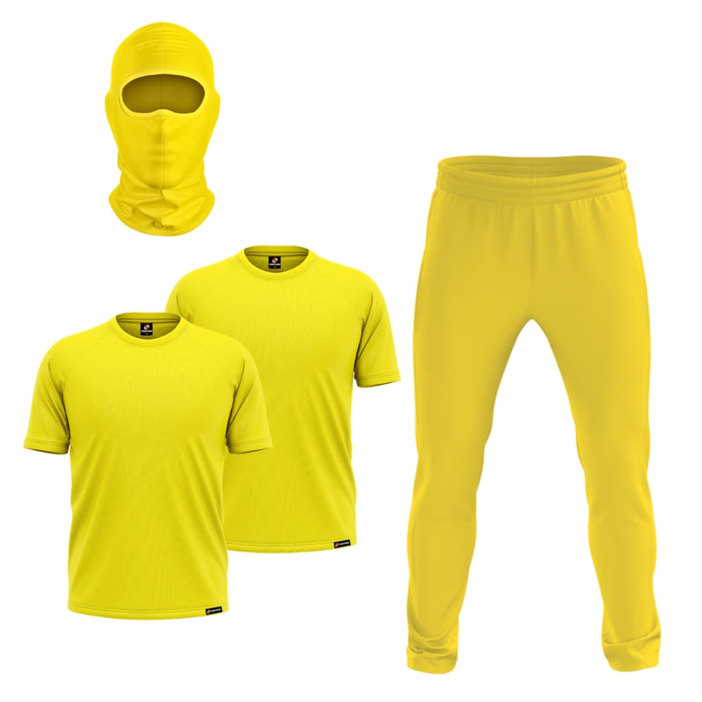 Conjunto 2 camisetas + 1 Calça + 1 Balaclava Segunda Pele Proteção Solar Uv50+