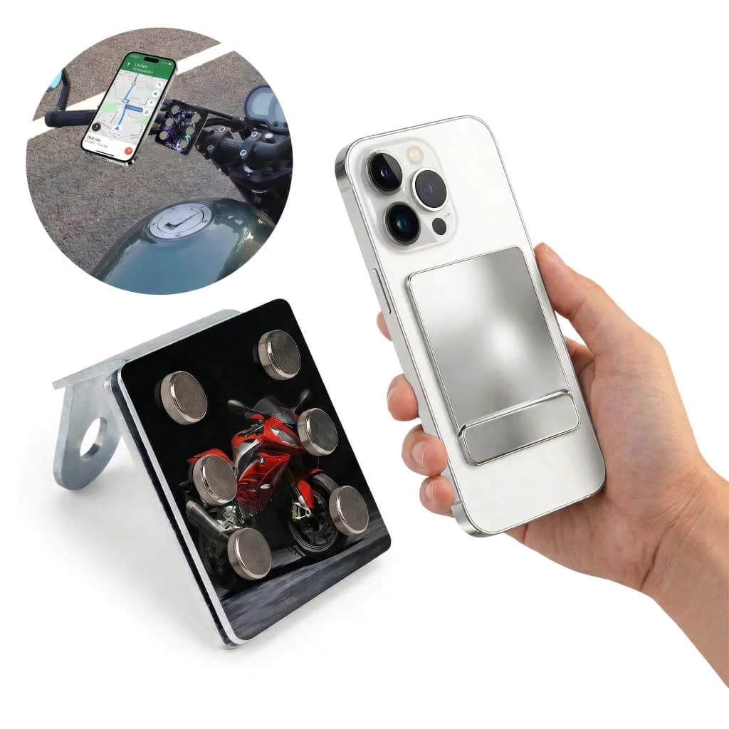 Suporte Para Celular Moto Extra Forte 6 Ímãs Universal Motocicleta Bike GPS