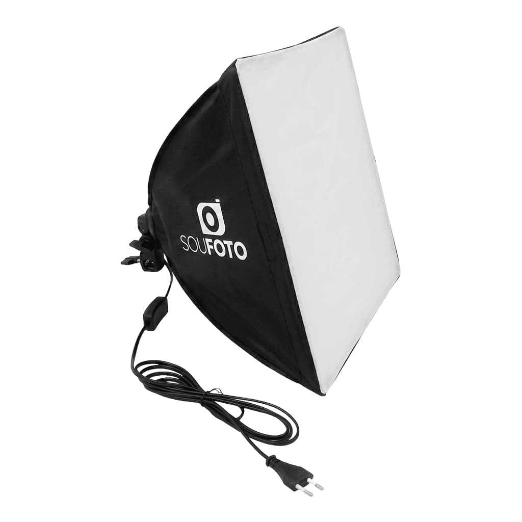Softbox 40x40 Portátil E27 Para YouTube TikTok Luz Suave Para Vídeo Fotografia E Setup De Conteúdo