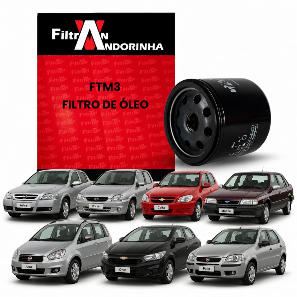 Filtro de Óleo Astra Corsa Celta Monza Palio Onix Idea Vectra Filtran