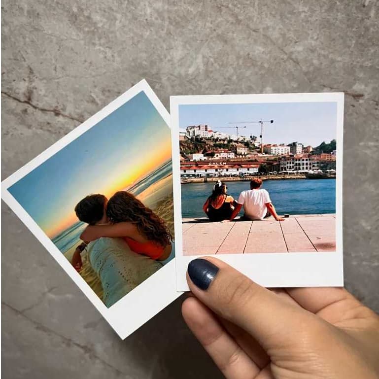 Revelação Fotos Quadradas 7x8cm Personalizadas Namorados | Presente HD Premium