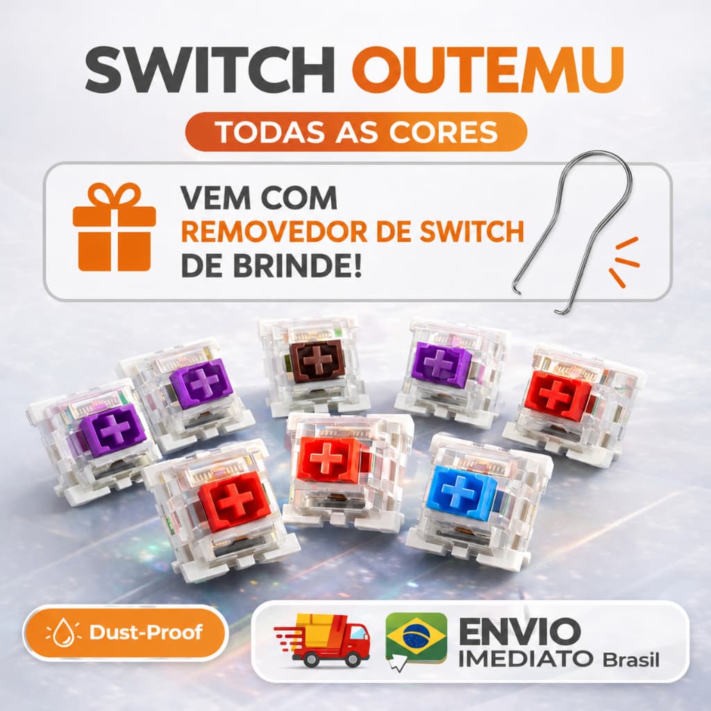 Switch Outemu Switch Teclado Mecânico - Azul - Marrom - Vermelho - Linear - Tátil