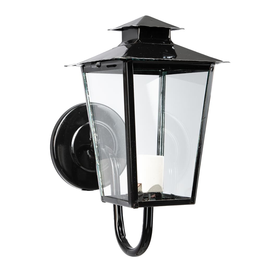 Luminária Lustre Arandela Colonial Parede Vidro Transparente 14B Preto