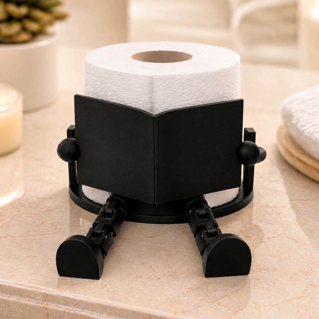 Suporte de Papel Higiênico com Pernas Articuladas -- Moderno, Engraçado Estiloso e Decorativo | Banheiro