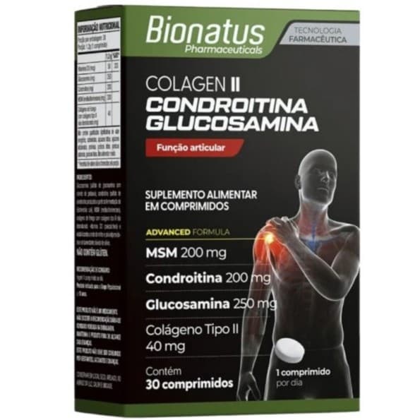 Colágeno II Condroitina + Glucosamina Bionatus Suplemento alimentar