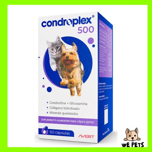 Condroplex 500mg - 60 cápsulas Suplemento Avert  Cães Gatos