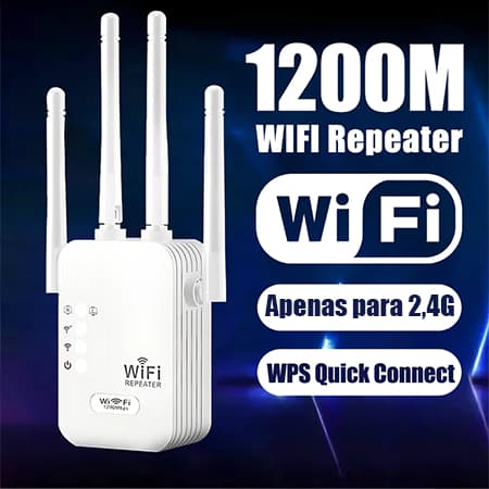 Repetidor WiFi 1200 Mbps 110V/220V Ultra Rápido Sinal Forte rede sem fio Amplificador De Sinal G8
