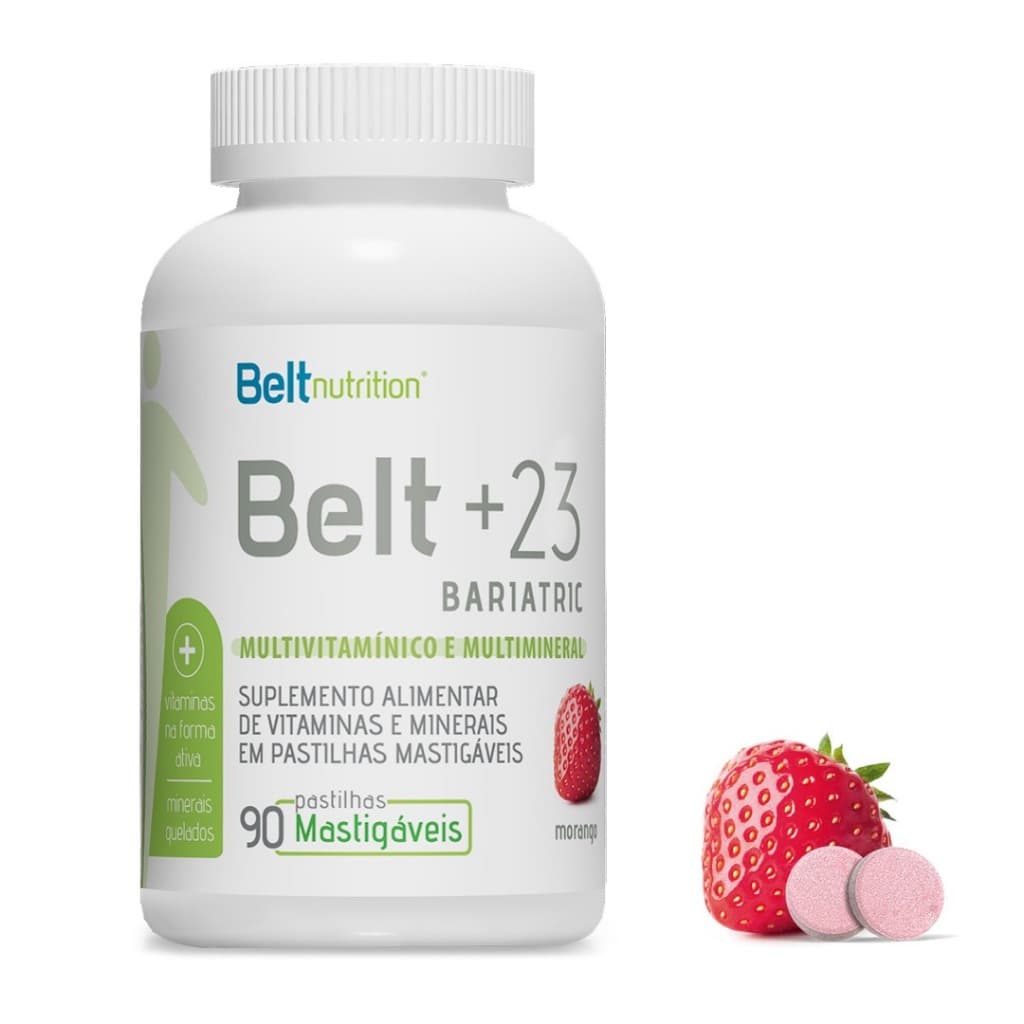 Multivitamínico Belt +23 Bariatric Morango 90 Pastilhas