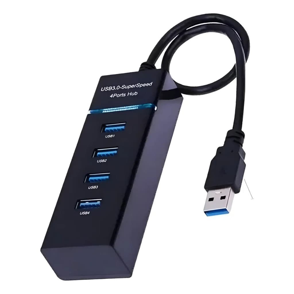 Hub Usb 4 Portas 3 Usb 2.0 + 1 Usb 3.0 Cabo Alta Velocidade