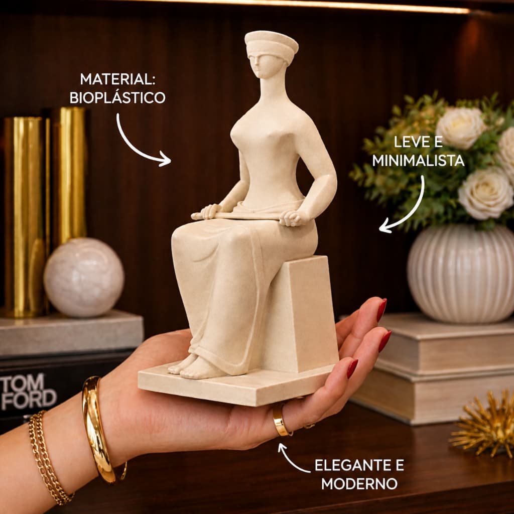 Estatua Dama da justiça Escultura Estatueta Decoração Peças de Luxo Direito Advogado Tribunal Escritório