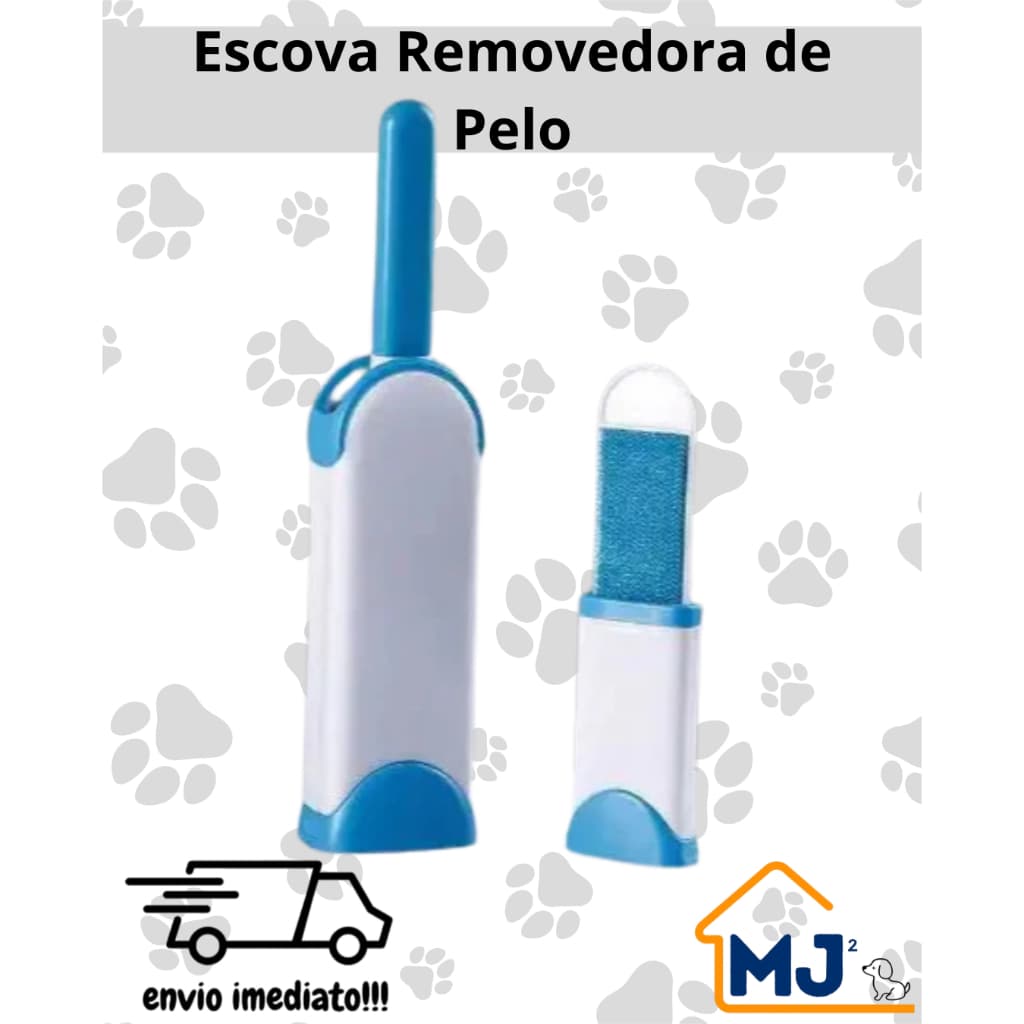 Escova Mágica Portátil Removedora de Pelos de Gato Cachorro Pet de Roupas Estofados