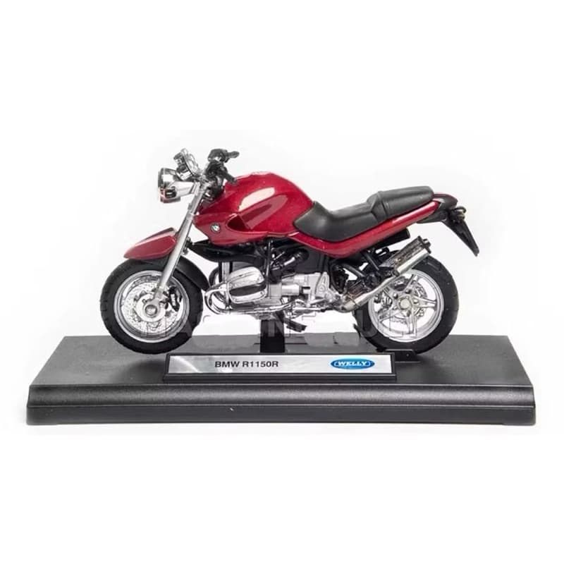 Miniatura Moto BMW R1150R vermelha Welly 1/18