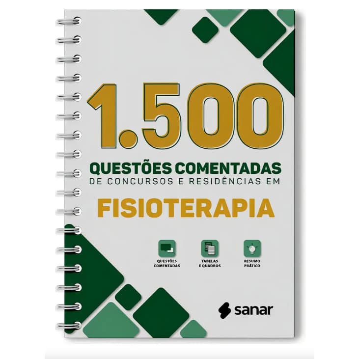 1.500 Questões Comentadas De Concursos E Residências Em Fisioterapia, De Ana Cecília Silva Combes. Editorial Sanar, Tapa