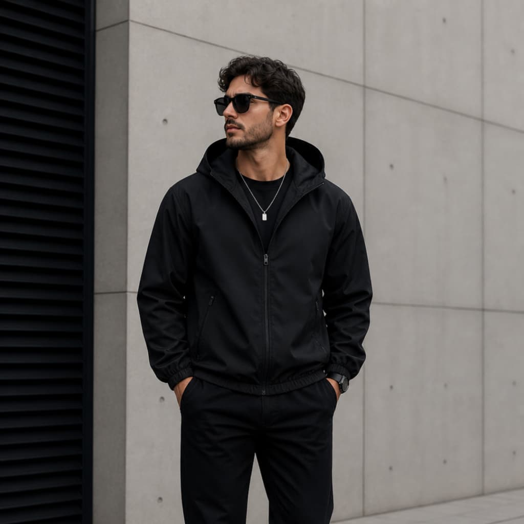 corta vento masculino impermeável básico