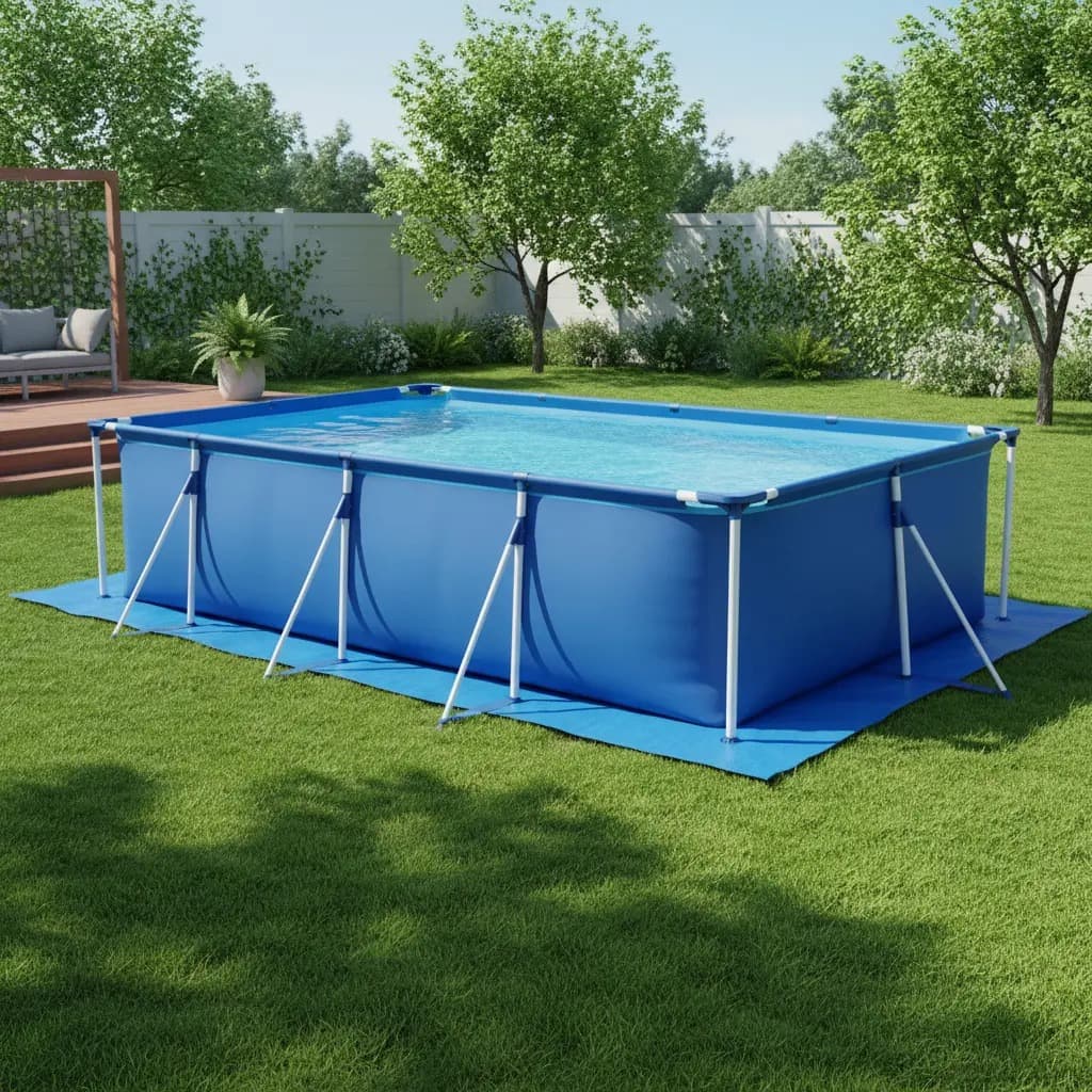 Piscina Retangular 5000 Litros Mor Grande infantil Azul Diversão Verao Lazer Calor