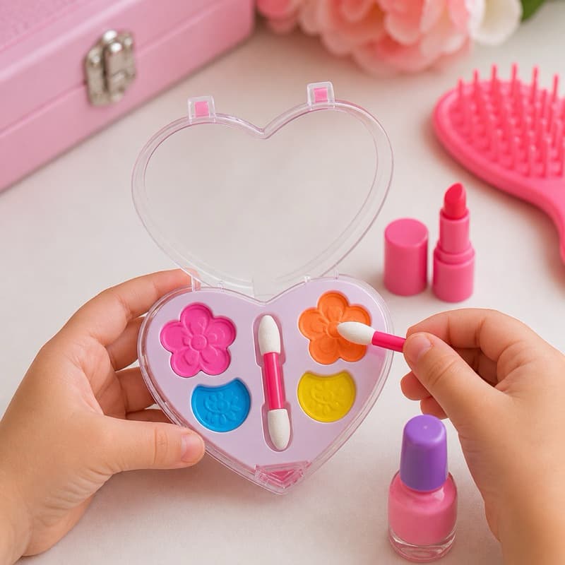 Kit Maquiagem Infantil para Boneca Pequeno Compacto Faz de Conta Sortido (P)