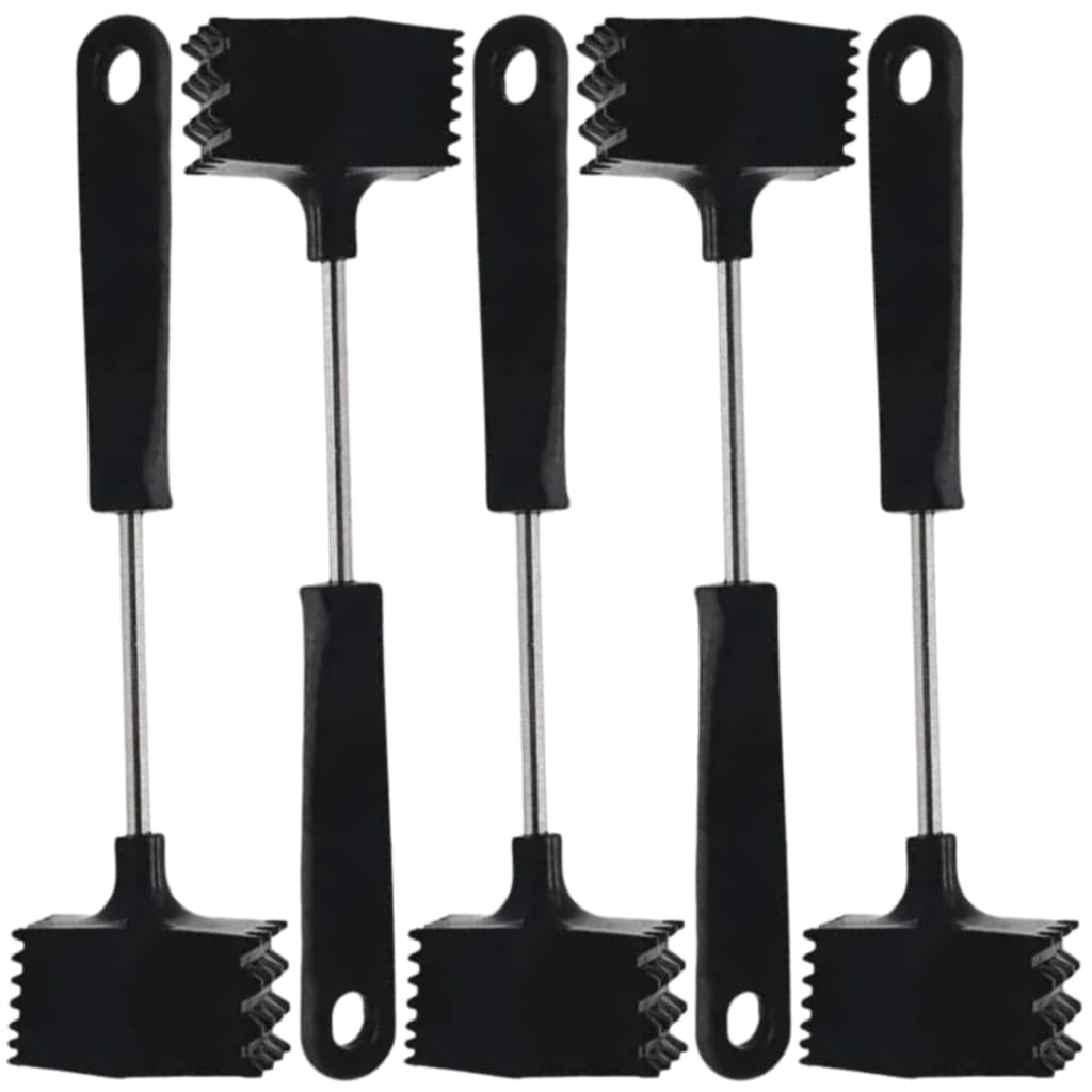 Martelo Amaciador Carne Batedor Inox 25cm Cozinha Restaurante Kit C/05, 08 Ou 10 Un