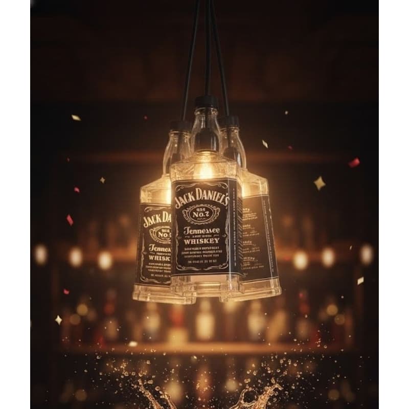 Kit 3 Lustres de Garrafa Jack Daniels