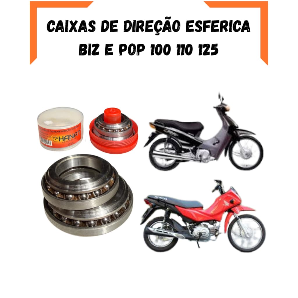 CAIXA DE DIREÇÃO ESFERICA BIZ E POP  100-110-125